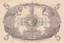 Guadalupe 5 Francs Red Type 1901 - ND(1944) - S&eacute;rie F252