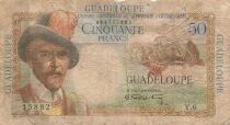Guadalupe 50 Francs - Belain d\'Esnambuc - ND (1946-49) - P.34