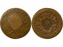 Guadeloupe - 3 Sols 9 Deniers, reformed of the Louis XV Sol - 1793