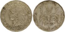 Guadeloupe 1 Franc - Tête d\'Indien - 1921