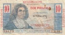 Guadeloupe 10 Francs - Colbert - S&eacute;rie X.10 - ND (1947-1949)