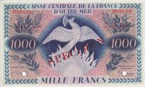 Guadeloupe 1000 Francs - Phénix - Spécimen - 1944 - Série TD - SPL - Kol.127.1