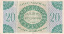 Guadeloupe 20 Francs - Marianne - Croix de Lorraine  - ND (1944) - Kol.125