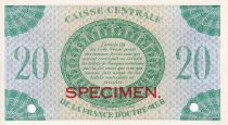 Guadeloupe 20 Francs - Specimen - 1944 - UNC - P.28