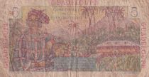 Guadeloupe 5 Francs - Bougainville - 1946 - Serial Q.22 - VG to F - P.31