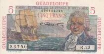 Guadeloupe 5 Francs - Bougainville - 1946 - Série R.23 - SPL - Kol.129