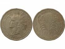Guadeloupe 50 Centimes - 1921 Paris