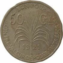 Guadeloupe 50 Centimes - 1921 Paris