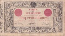 Guadeloupe 500 Francs - Noir & Rouge - ND (1924) - Série Z.1 - Kol.110d