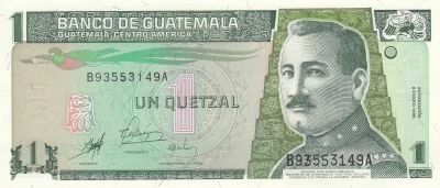 Guatemala 1 Quetzal - General Orellana - Bank of Guatemala - 1998 - Series B