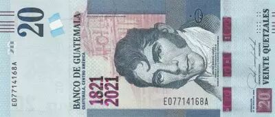 Guatemala 20 Quetzales  M. Galvez - Acte Ind�pendance - Format vertical - 2020 - Neuf