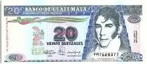 Guatemala 20 Quetzales, Mariano Galvez - Independence act  - 1990