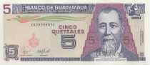 Guatemala 5 Quetzales, Général J. Rufino Barrios - Ecole