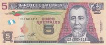 Guatemala 5 Quetzales J. Rufino Barrios - 2014 - UNC