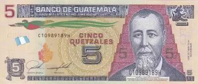 Guatemala 5 Quetzales J. Rufino Barrios - 2021 (2023)