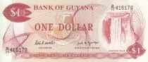 Guayana 1 Dollar - Cascade Kaieteur - Rice Harvesting - 1989 - Serial B.30