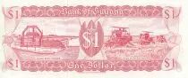 Guayana 1 Dollar - Cascade Kaieteur - Rice Harvesting - 1989 - Serial B.30