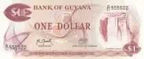 Guayana 1 Dollar - Cascade Kaieteur - Rice Harvesting - 1992 - Serial B51