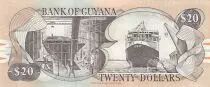 Guayana 20 dollars - Kaieteur falls - Ship building - Serial B.11 - 1996 - P.30.b1