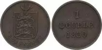 Guernesey 1 Double - Armoiries - 1830