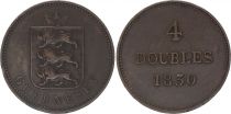 Guernsey 4 Doubles - Arms - 1830