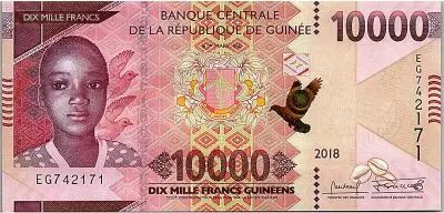 Guinea 10000 Francs - Child and Doves 2018 (2019) - UNC