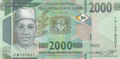 Guinea 2000 Francs - Man - Mount Nimba - 2022 - FW Series