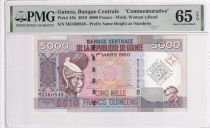 Guinea 5000 Francs - Woman - 50 years of BCRG - 2010