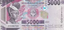 Guinea 5000 Francs - Woman - Barrage - 2021 - P.NEW