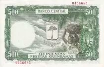 Guinea Equatoriale 5000 Bipkuele on 500  Pesetas - lumbering - 1980 - P.UNC - P.19