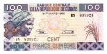 Guinée 100 Francs Jeune Femme - Bananeraie 2015