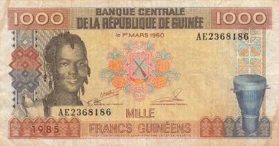 Guin�e 1000 Francs - 01-03-1960 - P.32