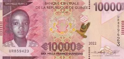 Guin�e 10000 Francs Enfant et colombes - 2022