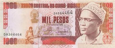 Guin�e Bissau 1000 Pesos - Amilcar Cabral - 01-03-1990 - P.13