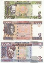 Guinée Série de 3 billets année 1998