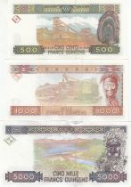 Guinée Série de 3 billets année 1998
