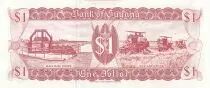 Guyana 1 Dollar - Cascade Kaieteur - Rice Harvesting - 1992 - Serial B51