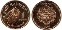 Guyana 1 Dollar Guyana 2008 Armoiries - R&eacute;colte du riz