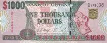 Guyana 1000 Dollars - Map of Guyana - Modern bldg - ND (2000) - P.35