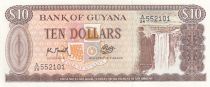 Guyana 20 dollars - Kaieteur falls - Bauxite mining - Serial A.26 - 1996 - P.23.F
