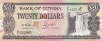Guyana 20 Dollars Cascade Kaieteur - Chantier naval - Série B.52 - 1996