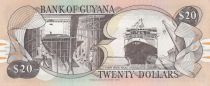 Guyana 20 Dollars Cascade Kaieteur - Chantier naval - Série B.52 - 1996