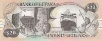 Guyana 20 Dollars Kaieteur Falls - Shipbuilding - Serial B.52 - 1996