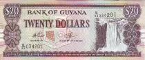 Guyana 20 Dollars Kaieteur Falls - Shipbuilding