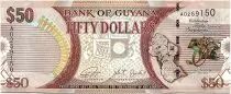 Guyana 50 Dollars Carte du Guyana - 50 ans Indépendance - 2016 - Neuf - P.41