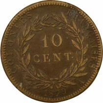 Guyane, Charles X - 10 Centimes - 1829 A Paris