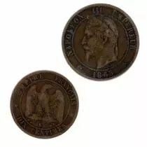 Guyane Fran&ccedil;aise 10 CENTIMES NAPOL&Eacute;ON III T&Ecirc;TE LAUR&Eacute;E