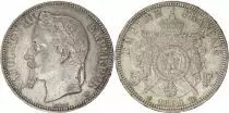 Guyane Fran&ccedil;aise 5 Francs France Napol&eacute;on III - T&ecirc;te laur&eacute;e 1869 BB Strasbourg