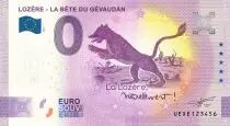 Guyane Fran&ccedil;aise Billet 0 euro Souvenir -  La B&ecirc;te du G&eacute;vaudan - Loz&egrave;re - France 2022
