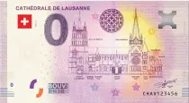 Guyane Fran&ccedil;aise Billet 0 Euro Souvenir - Cath&eacute;drale Notre-Dame de Lausanne - Suisse 2019